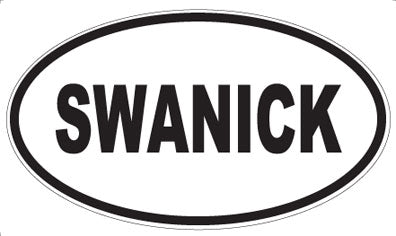 SWANICK - Oval Sticker