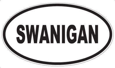 SWANIGAN - Oval Sticker