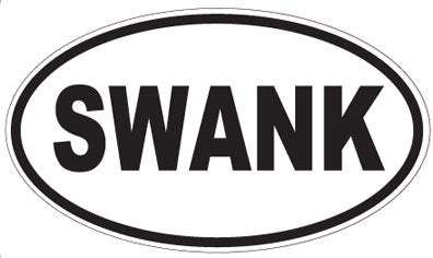 SWANK - Oval Sticker