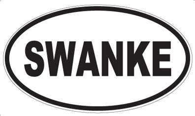 SWANKE - Oval Sticker