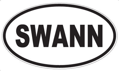 SWANN - Oval Sticker