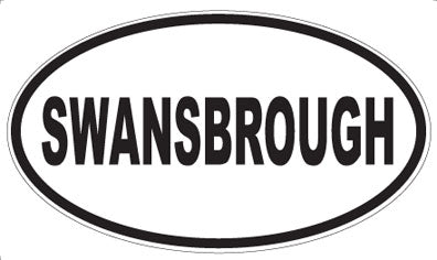 SWANSBROUGH - Oval Sticker