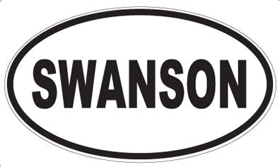 SWANSON - Oval Sticker