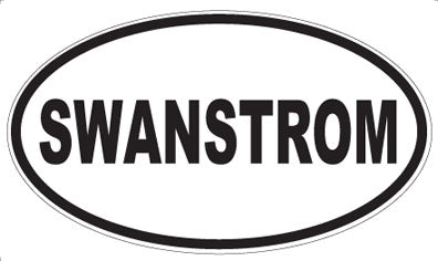 SWANSTROM - Oval Sticker