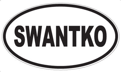 SWANTKO - Oval Sticker