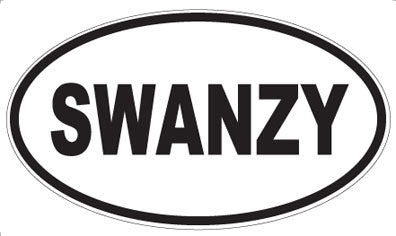 SWANZY - Oval Sticker