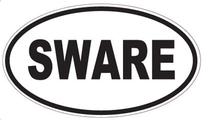 SWARE - Oval Sticker