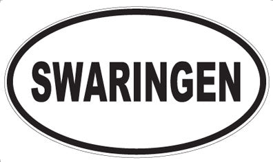 SWARINGEN - Oval Sticker