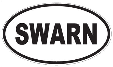 SWARN - Oval Sticker