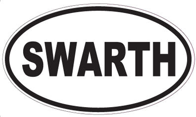 SWARTH - Oval Sticker