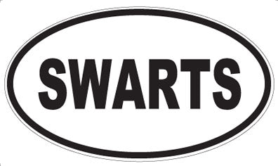 SWARTS - Oval Sticker