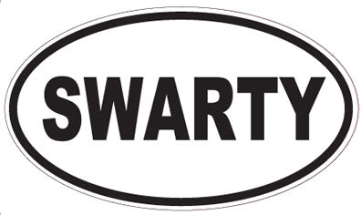 SWARTY - Oval Sticker