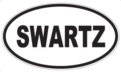 SWARTZ - Oval Sticker