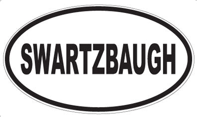 SWARTZBAUGH - Oval Sticker