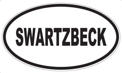 SWARTZBECK - Oval Sticker