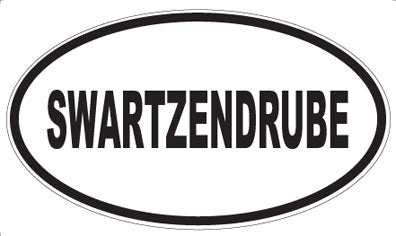 SWARTZENDRUBE - Oval Sticker