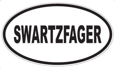 SWARTZFAGER - Oval Sticker