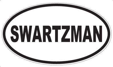 SWARTZMAN - Oval Sticker