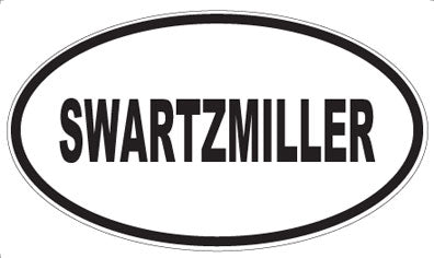 SWARTZMILLER - Oval Sticker