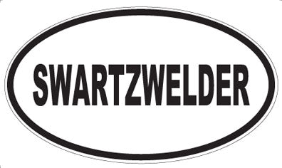 SWARTZWELDER - Oval Sticker
