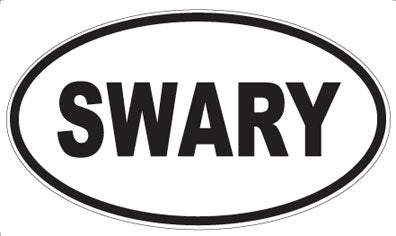 SWARY - Oval Sticker