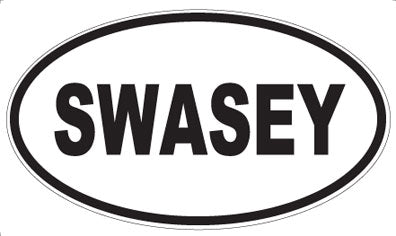 SWASEY - Oval Sticker