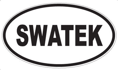 SWATEK - Oval Sticker