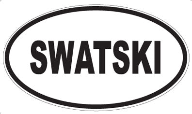 SWATSKI - Oval Sticker