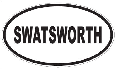 SWATSWORTH - Oval Sticker