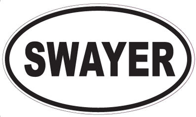 SWAYER - Oval Sticker