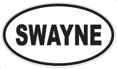 SWAYNE - Oval Sticker