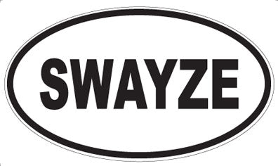 SWAYZE - Oval Sticker