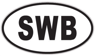 SWB - 3 Letter Initials Oval Magnet
