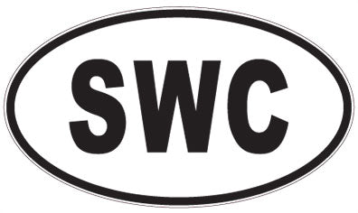 SWC - 3 Letter Initials Oval Magnet