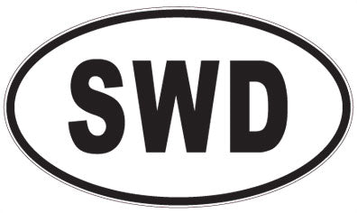 SWD - 3 Letter Initials Oval Magnet