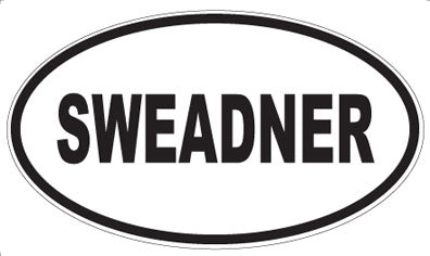 SWEADNER - Oval Sticker