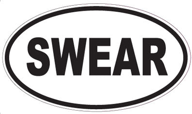 SWEAR - Oval Sticker
