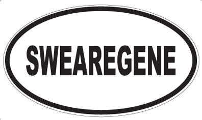 SWEAREGENE - Oval Sticker