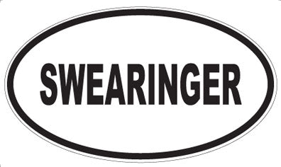 SWEARINGER - Oval Sticker