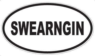 SWEARNGIN - Oval Sticker