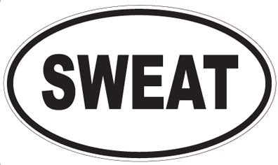 SWEAT - Oval Sticker