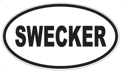 SWECKER - Oval Sticker