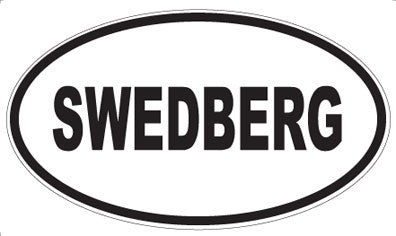 SWEDBERG - Oval Sticker