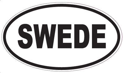 SWEDE - Oval Sticker