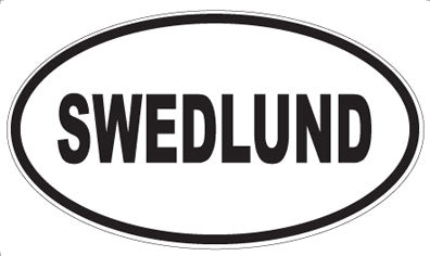SWEDLUND - Oval Sticker