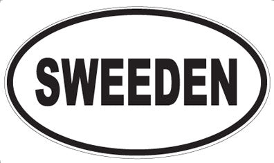 SWEEDEN - Oval Sticker