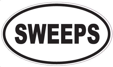 SWEEPS - Oval Sticker