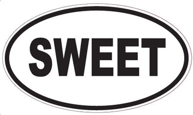 SWEET - Oval Sticker