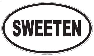 SWEETEN - Oval Sticker