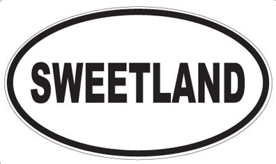 SWEETLAND - Oval Sticker